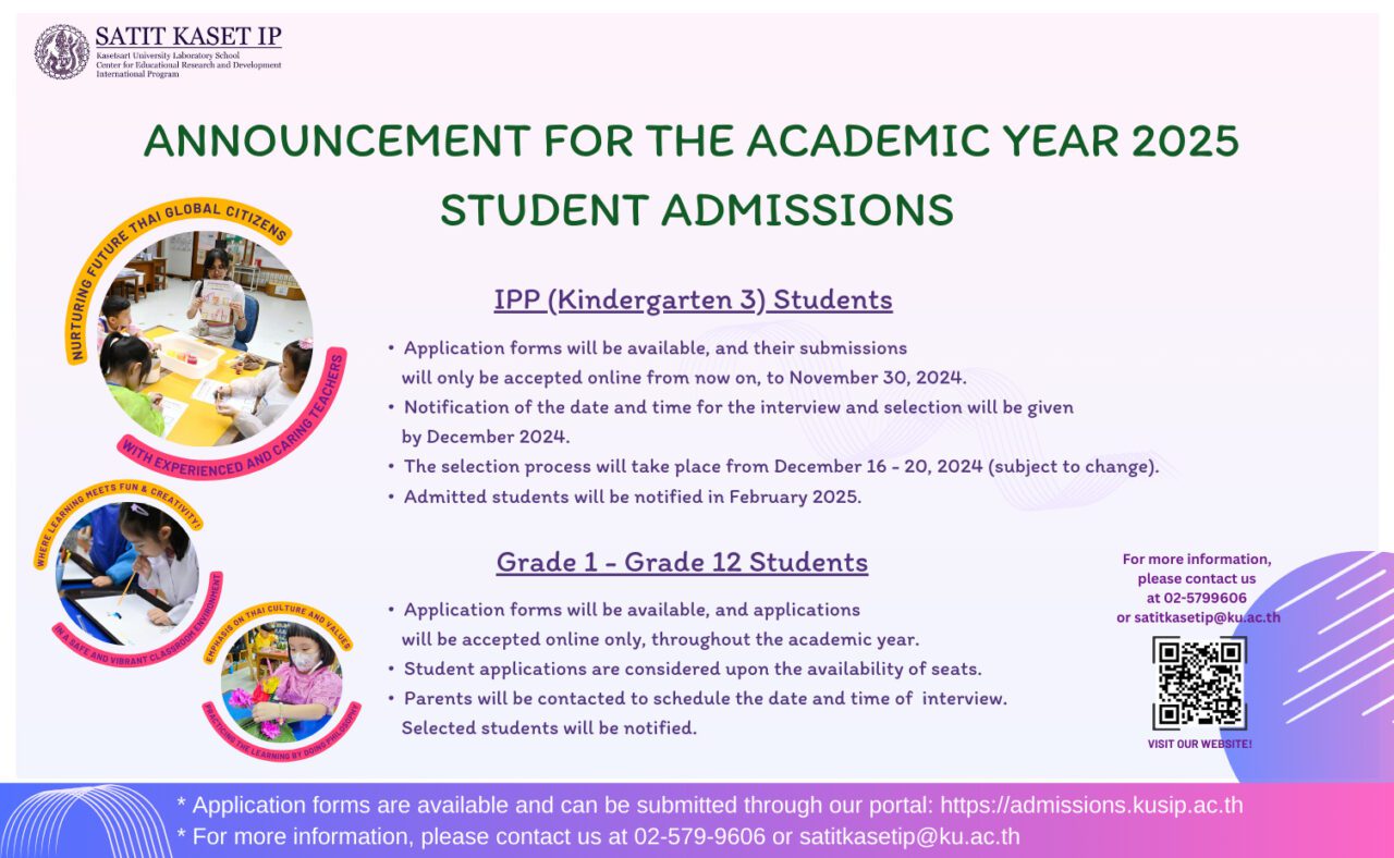 Admissions - Satit Kaset IP