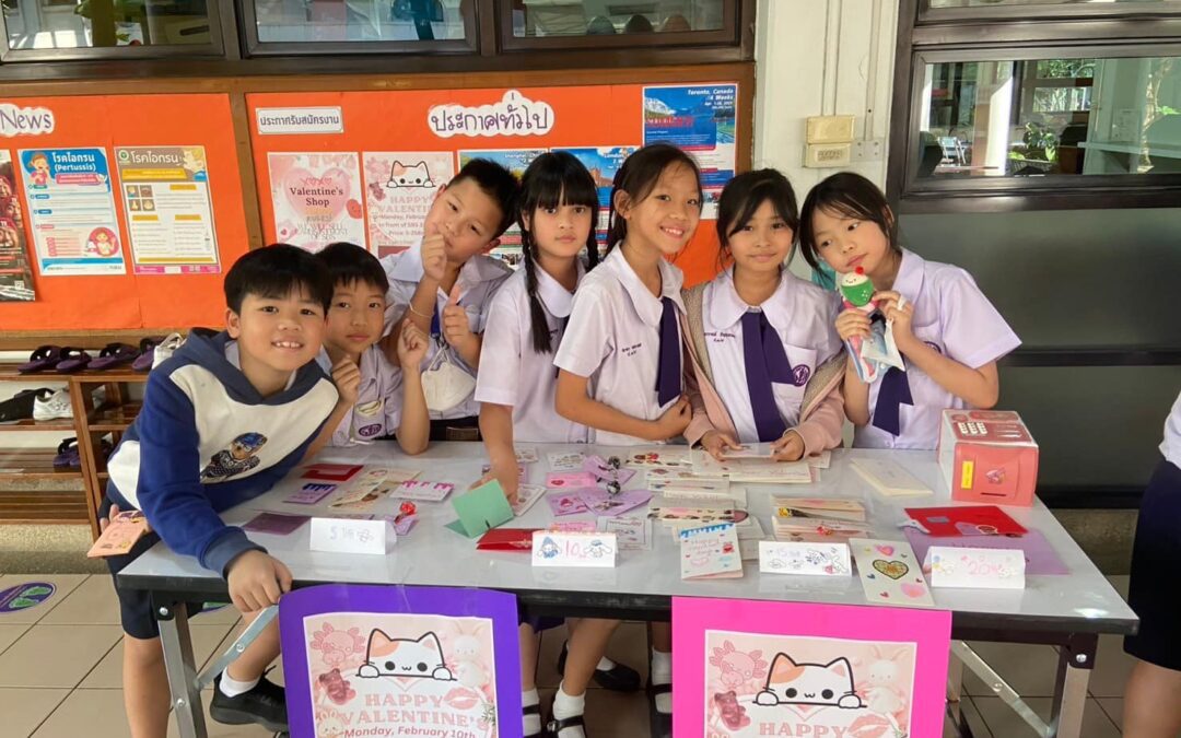 Grade 3 Small Business selling Valentine’s Day cards