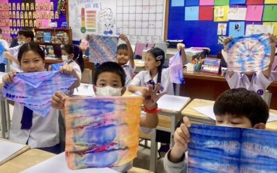 Grade 3/8 Working Skills Class: Tie-Dye Handkerchiefs with Natural Colors