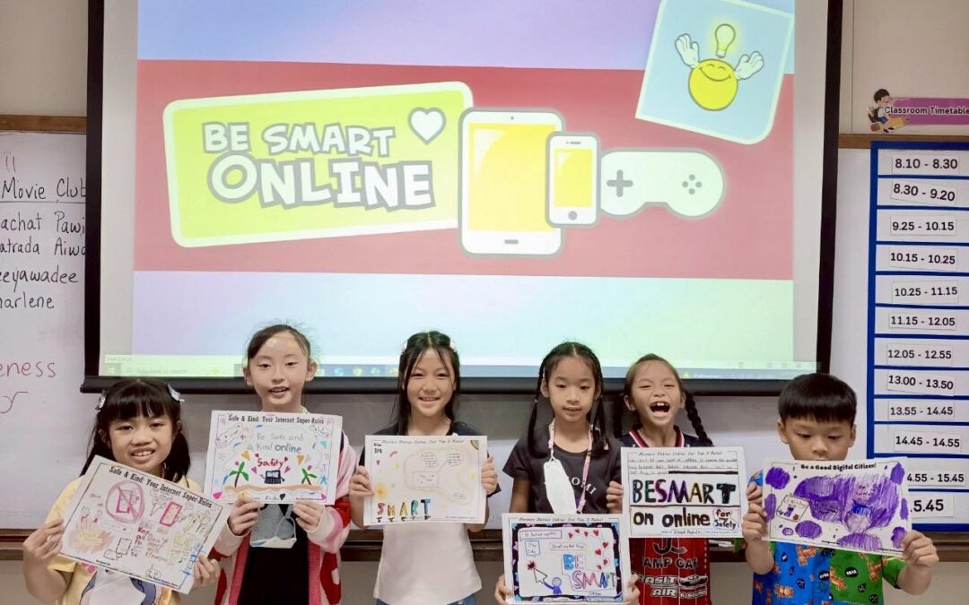 Grade 3/8 students recently focused on Online Etiquette: Kind clicks, Safe Screens